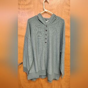 Maurices Sage Knit Tunic With Hood